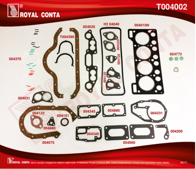 [ROYAL 4002] R12 1300 Motor Takım Conta