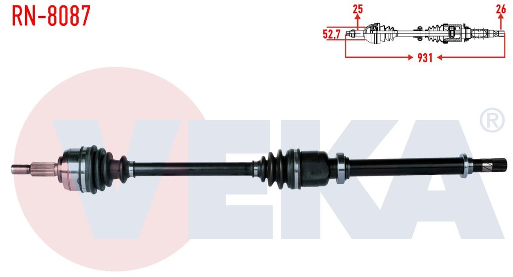Fluence Megane 3 1.5-1.6 Komple Aks Sağ 5 Vites