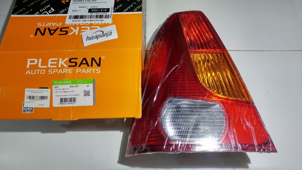 [PLEKSAN 2273] Logan Sedan 2008- Komple Stop Sol Sarı Sinyalli 6001546794