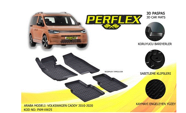 [PERFLEX PXM-VW25] Caddy 10- Havuzlu Paspas