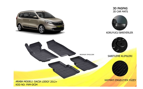 Lodgy Kauçuk Paspas ( Havuzlu)