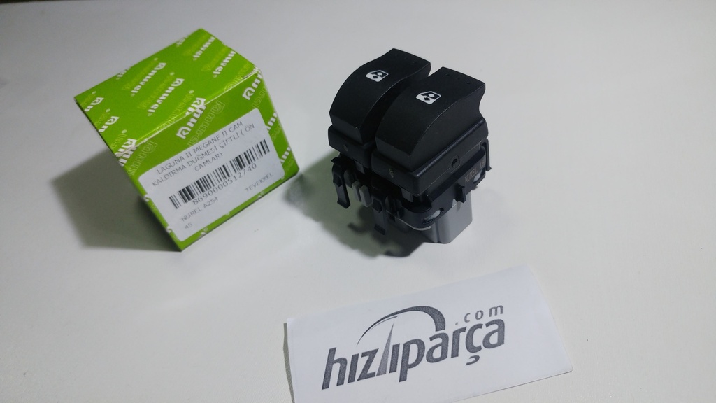 [NUREL A254] Laguna 2 Megane 2 Cam Kaldırma Düğmesi Çiftli ( Ön Camlar) 8200315042