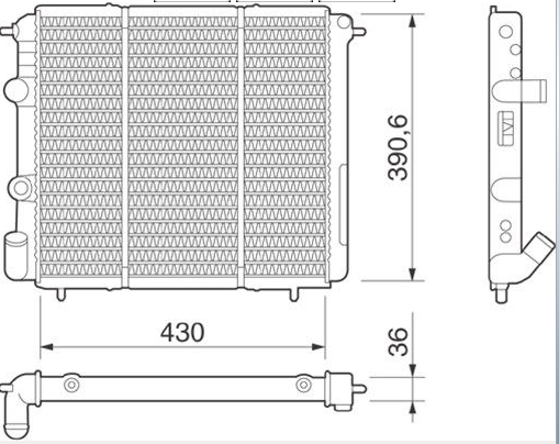 R19 1.4 1.6 Enj Komple Radyatör ( M.S Sol Giriş) Tt