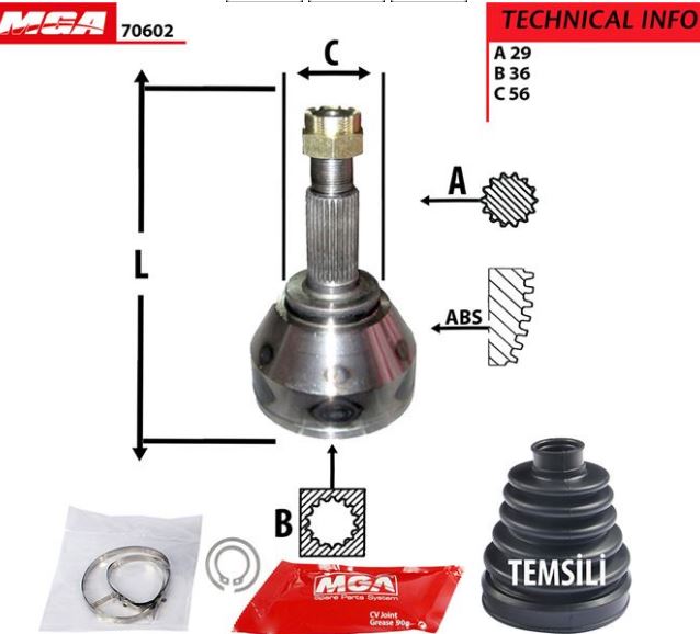 [MGA-70602] Qashqai Dış Aks Kafası