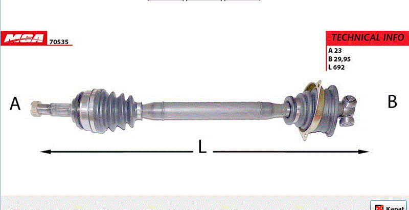 [MGA-70535] Logan 05-- 1.5 Dizel Komple Aks Sol Benzinli 8200499304