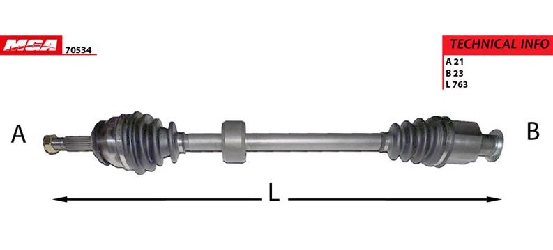 [MGA 70534] Logan 05-- 1.4-1.6 Komple Aks Sağ Benzinli 8200318010