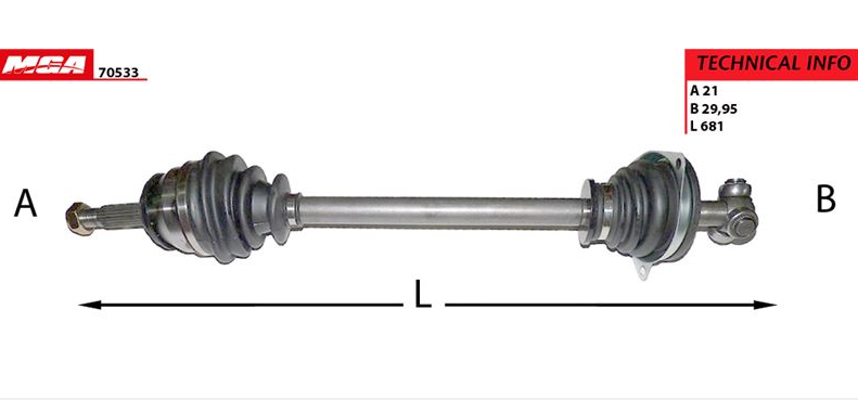 [MGA-70533] Logan 05-- 1.4-1.6 Komple Aks Sol Benzinli 6001547028