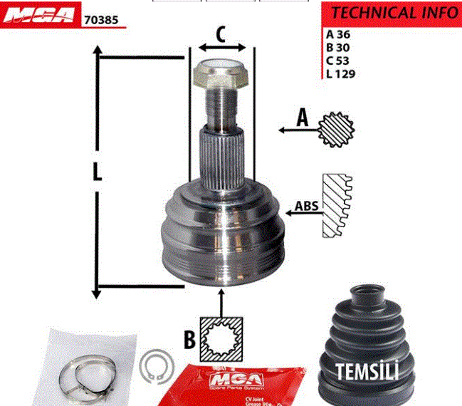 Golf 4 Bora Leon 1997-2004 Aks Kafası 1J0498099 AKL BFQ
