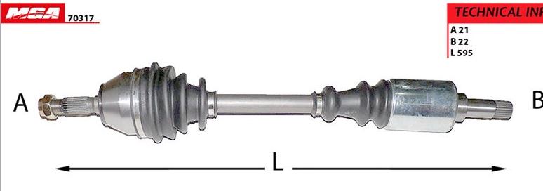 [MGA-70317] Xsara (97-06) Zx (91-98) Sol Aks Komple 3273.5P