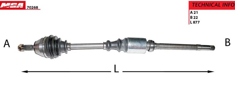 P306 1.4 1.6 Komple Aks Sağ Abssiz 3273.Q2