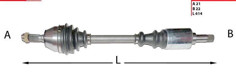 [MGA-70267] P306 1.4 1.6 Komple Aks Sol Abs Li