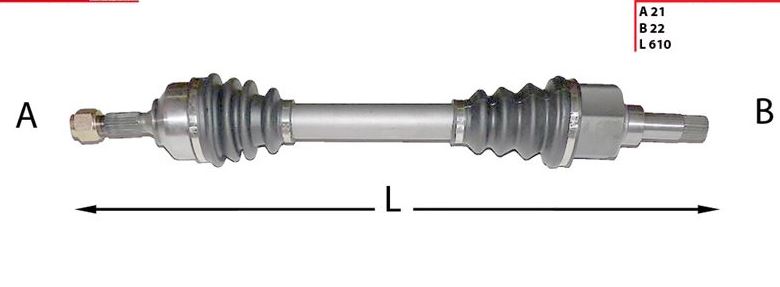 [MGA-70264] P206 1.4 1.6 8V 16V 1.4Hdi ( 98-13 ) Komple Aks Sol Abssiz 3272.CQ