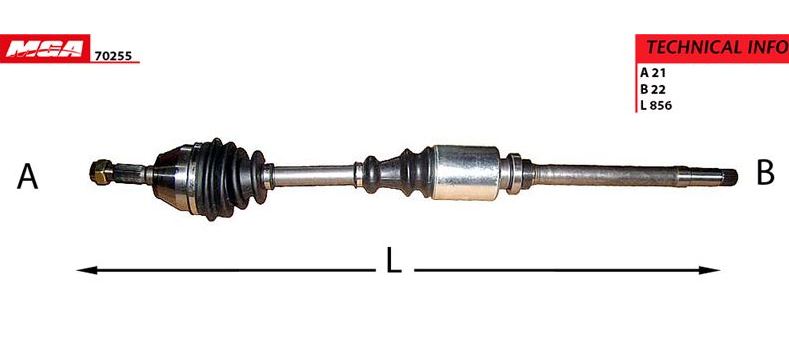 [MGA-70255] P205 Sağ Aks Komple 3273.5P