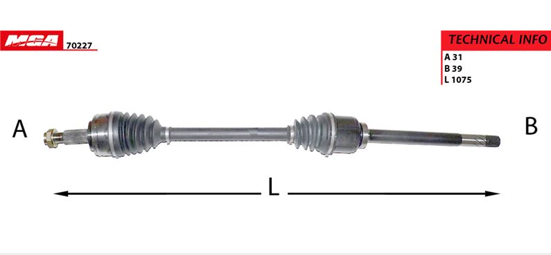 [MGA 70227] Master 3 2010- Komple Aks Sağ 391004255R