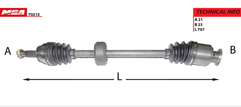 [MGA 70215] Clio 91-98 Komple Aks Sağ Aks 7701349916