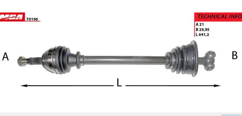 [MGA-70196] R19 Komple Aks Sol 7701351484