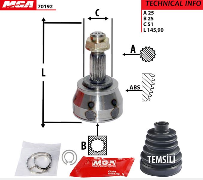 Linea 1.4 1.3 Mtj Punto 1.3 07- Aks Kafası