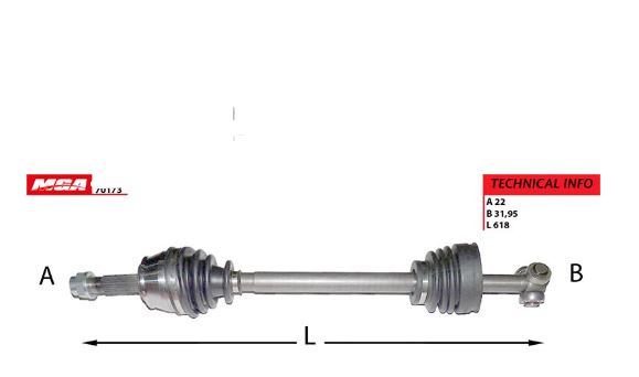 [MGA-70173] Doblo 2000-2005 1.4 Benzinli Komple Aks Sol 46307998