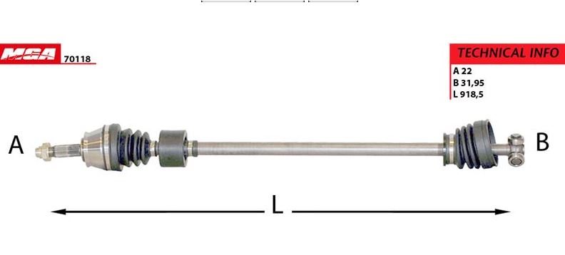 [MGA-70118] Palio 97-01 Albea 97-02 Sağ Komple Aks Benzinli Laleli Komple 46307508