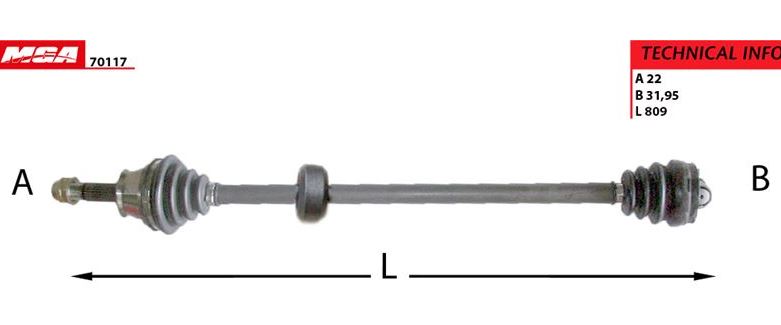 [MGA-70117] Palio 97-01 Albea 2002-2013 Sağ Komple Aks Benzinli Lalesiz 46307898 46307899