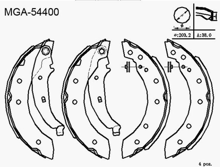 Clio Laguna Symbol P206 P306 Saxo Logan Arka Balata ( Kampana ) 7701206962