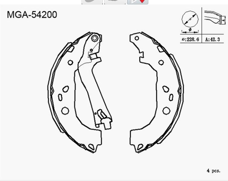 Albea Idea Doblo Fiorino 2000-2009 Arka Balata Kampana Balata 77363946