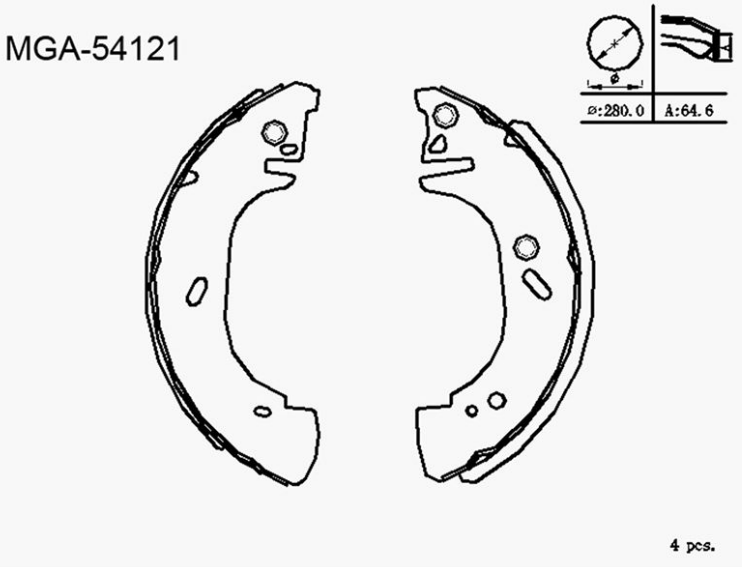 [MGA 54121] Master (98-03) Arka Balata Büyük Tip 7701205290