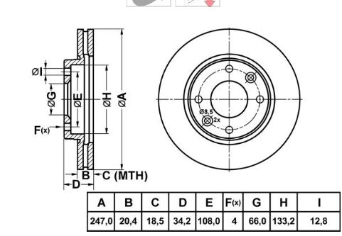 P106 P306 P206 Xsara Ön Fren Ayna Takım 4246.94