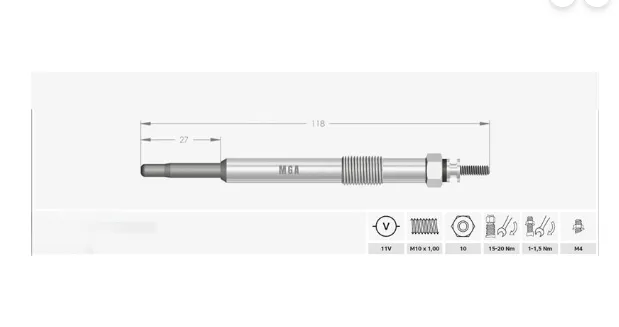 [MGA-10023] P307 P308 P407 C4 2.0 2.0 Hdi Isıtma Buji 5960.F4
